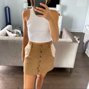Beige mini skirt